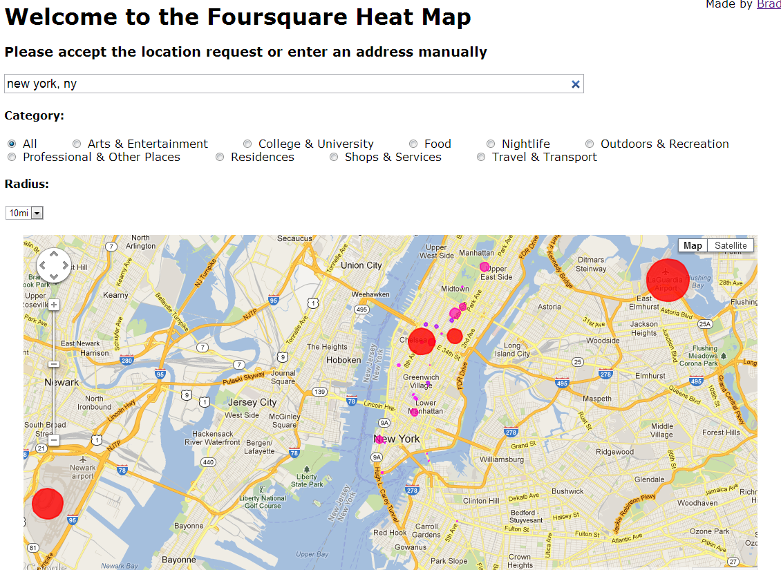 Foursquare Heatmap & Remote Sensing